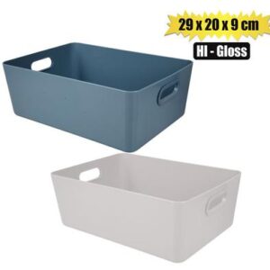 Basket Plastic Hi-gloss 29 x 20 x 9cm