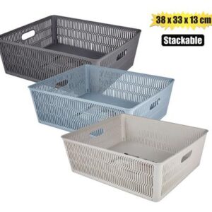 Gondol Basket Plastic Stackable 12l 38 x 33 x 13cm