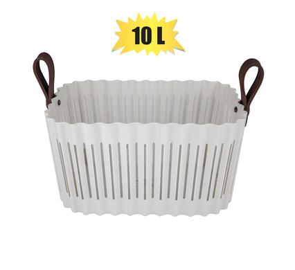 Basket Stripe 31 x 22 x 18cm with Handles 10l