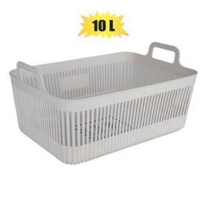Basket Plastic Lines 36 x 24 x 20cm 10l Handles