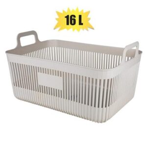 Basket Plastic Lines 36 x 25 x 26cm 16l Handles