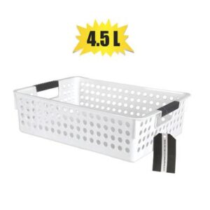 Basket Plastic Circles Pattern 30 x 21 x 8cm 4.5l