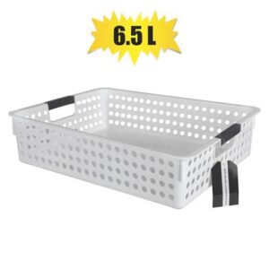 Basket Plastic Circles Pattern 34 x 25 x 8cm 6.5l