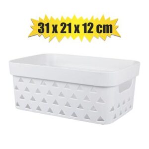 Basket Plastic Triangle Pattern 31 x 21 x 12cm
