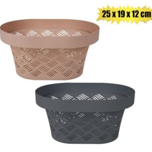 Basket Plastic Mesh Pattern 25 x 19 x 12cm