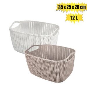 Miss Molly Basket Plastic Weave Pattern 12l 35 x 25 x 20cm