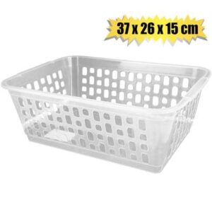 Basket Plastic Natural 37 x 26 x 15cm