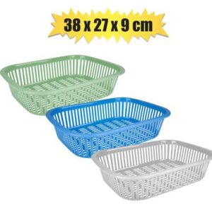 Basket Plastic Oval 38 x 27 x 9cm