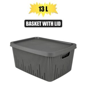 Basket Plastic Multi Use with Lid 13l