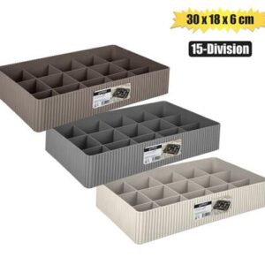 Gondol Organiser Shell Pattern 15-div 30 x 18 x 6cm
