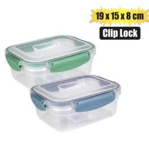 Container Clip Lock Clear 19 x 15 x 8cm