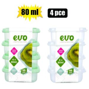 Container Mini 80ml 4-piece 5,5x,5 x 2cm Evo