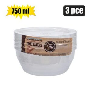 Home 'N Leisure Timesavers Container Micro/freezer 3-piece Rnd 750ml