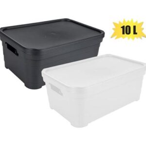 Storage Box Pyramid Design with Lid 10l
