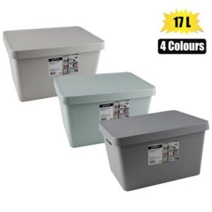 Gondol Storage Box Plastic Vinto Design with Lid 17l