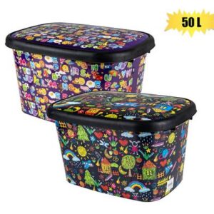 Storage Box Decorated Deep 50l