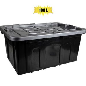 Storage Box Black 100l 85 x 57 x 39cm