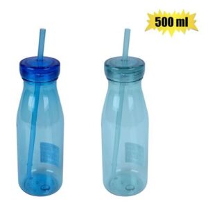Water Bottle 500ml with Straw Top