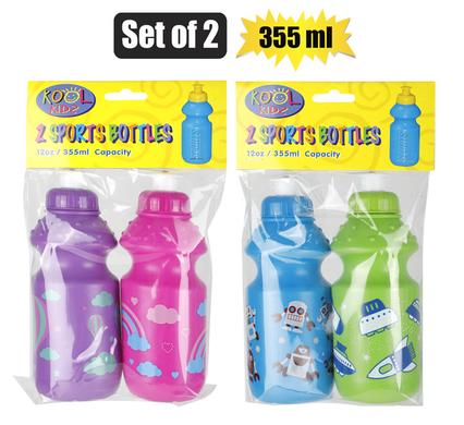Water-bottles Plastic Sports 355ml set-of-2