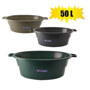 Cenplast Bath Tub Plastic 50l Oval with Handles