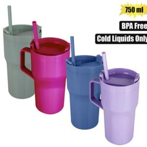 Tumbler Pastel 750ml with Straw Polystyrene
