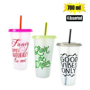 Tumbler Sipper with Straw 700ml Printed