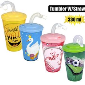 Bee Home Tumbler with Straw 330ml