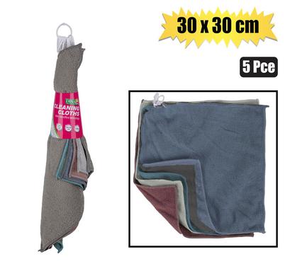 Disa Cloth Microfibre 30 x 30cm 5-piece Mixed Colour