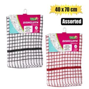 Disa Dish Cloth Cotton Terry Check 40 x 70cm