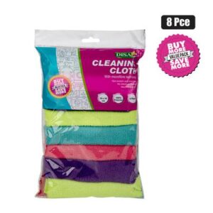 Disa Cloth Microfibre 30 x 30cm 8-piece Mixed Colour