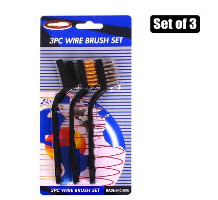 Wire-brush Set Mini 3-piece Small Blister