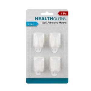 Health Glow Hook S/adh Plastic 4-piece Square