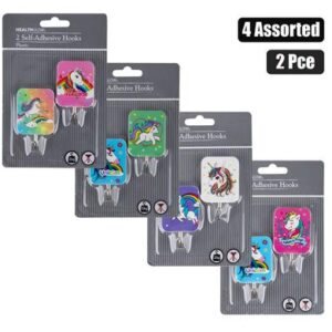 Health Glow Hook Plastic Adhesive Square 2-piece Mermaid