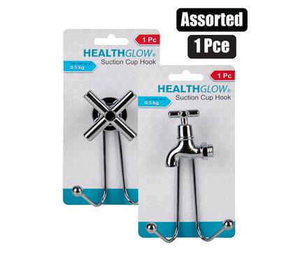 Health Glow Hook PVC Suction 1-piece Assorted