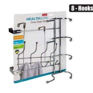 Health Glow Hook Hanger Chrome 8-hook Over Door
