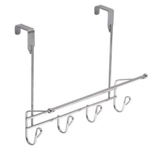 Health Glow Hook Hanger Chrome with Bar & 4-hook Ovr Door