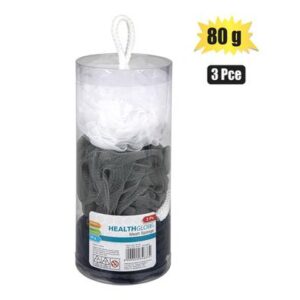 Health Glow Bath Sponge Mesh with Rope 50g 3 Piece