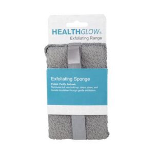 Health Glow Bath Exfoliating Sponge Rect 14 x 8 x 2.5cm