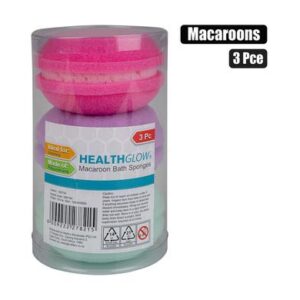 Health Glow Bath Sponge Macaroons 3-piece