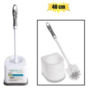 Health Glow Toilet Brush with Stand Plastic 40cm