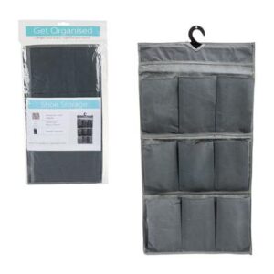 Get Organised Shoe Bag 9-pockets Non-woven 75 x 40cm