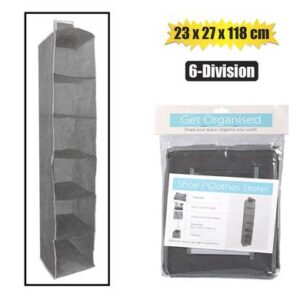 Get Organised Shoe/clothes Storer 6-div 23 x 27 x 118cm