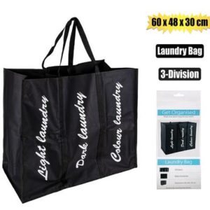 Get Organised Laundry Bag 60 x 48 x 30cm 3-divisions