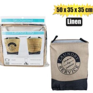Get Organised Laundry Bag 35 x 35 x 50cm Linen