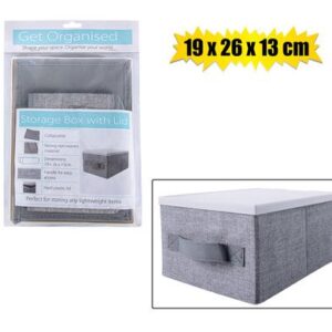 Get Organised Storage Box Non-woven Plastic-lid 19 x 26 x 13cm