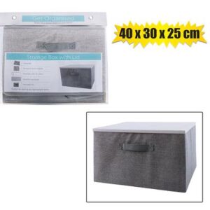 Get Organised Storage Box Non-woven Plastic-lid 40 x 30 x 25cm