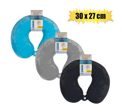 Travel Neck Pillow 30 x 27cm Memory Foam