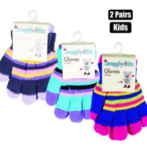 Snuggly Bits Gloves Kids 2pair Closed & Open Finger