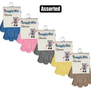 Snuggly Bits Gloves Kids Plain Colours 14 x 9cm – Assorted