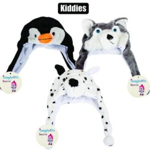 Snuggly Bits Beanie Kids Animal with Earflap & Tie-knot
